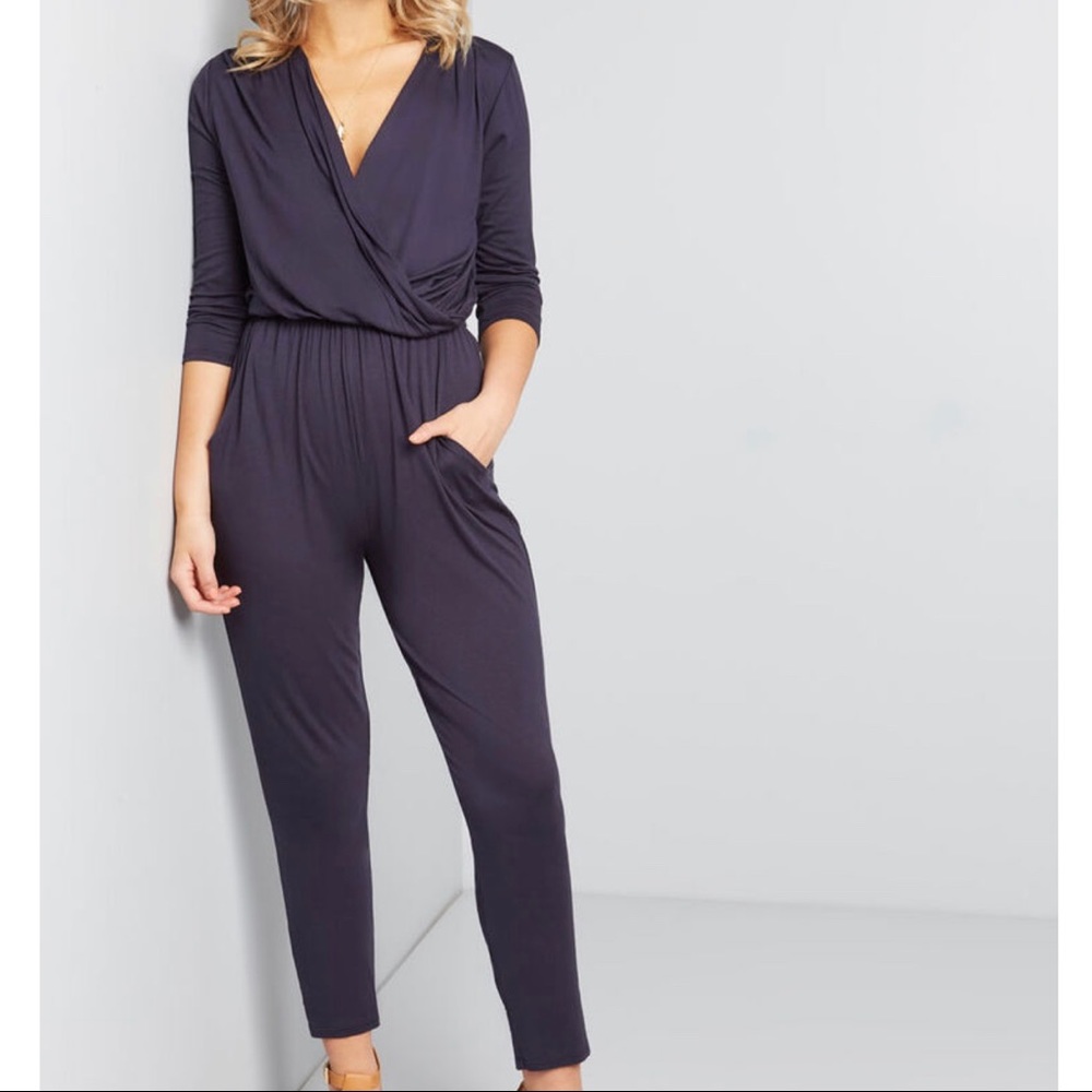 NWOT Navy ModCloth Jumpsuit